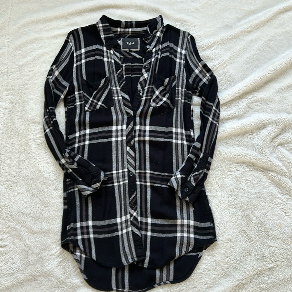 Rails Black and White Flannel